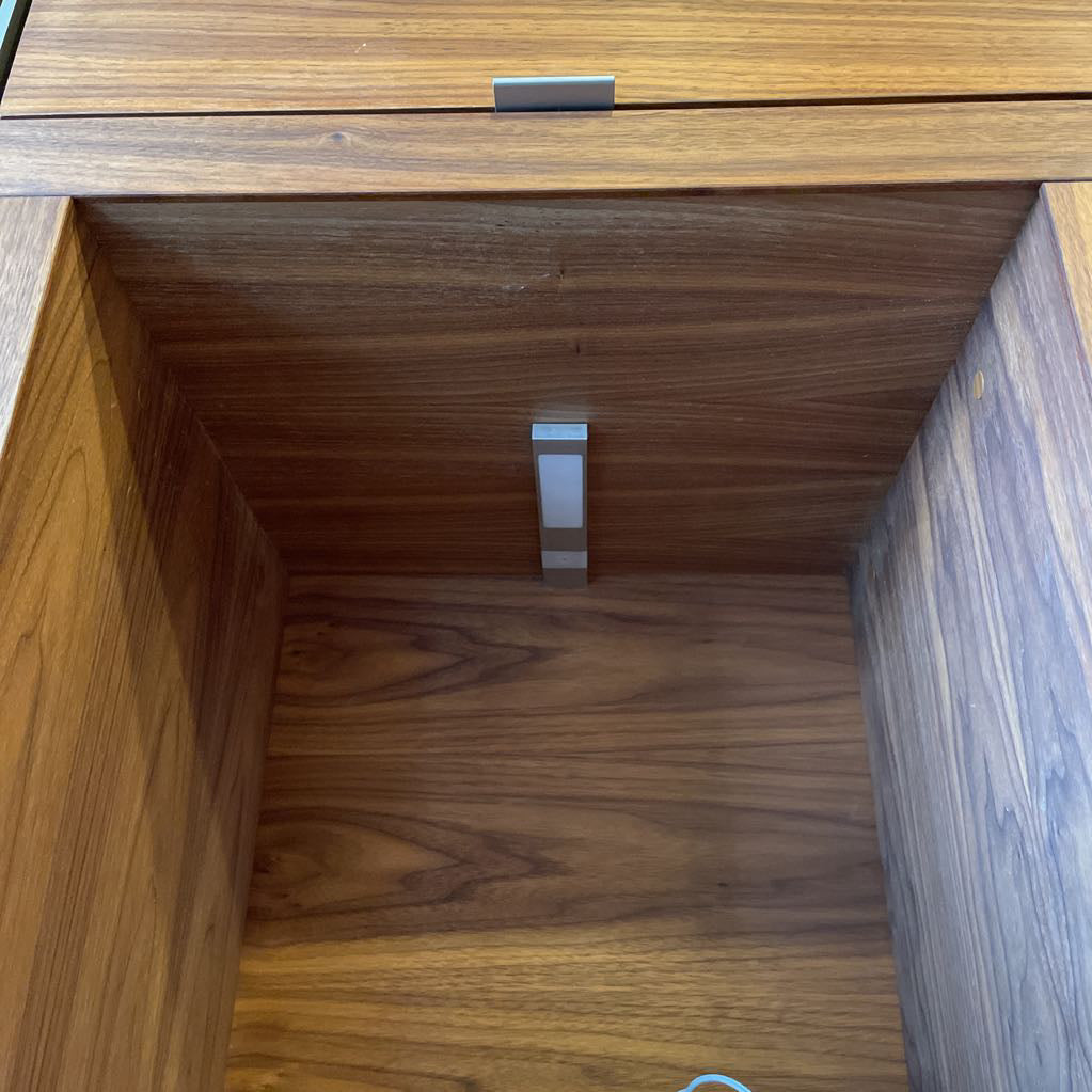 Skovby Walnut Narrow Cabinet w Display Shelf