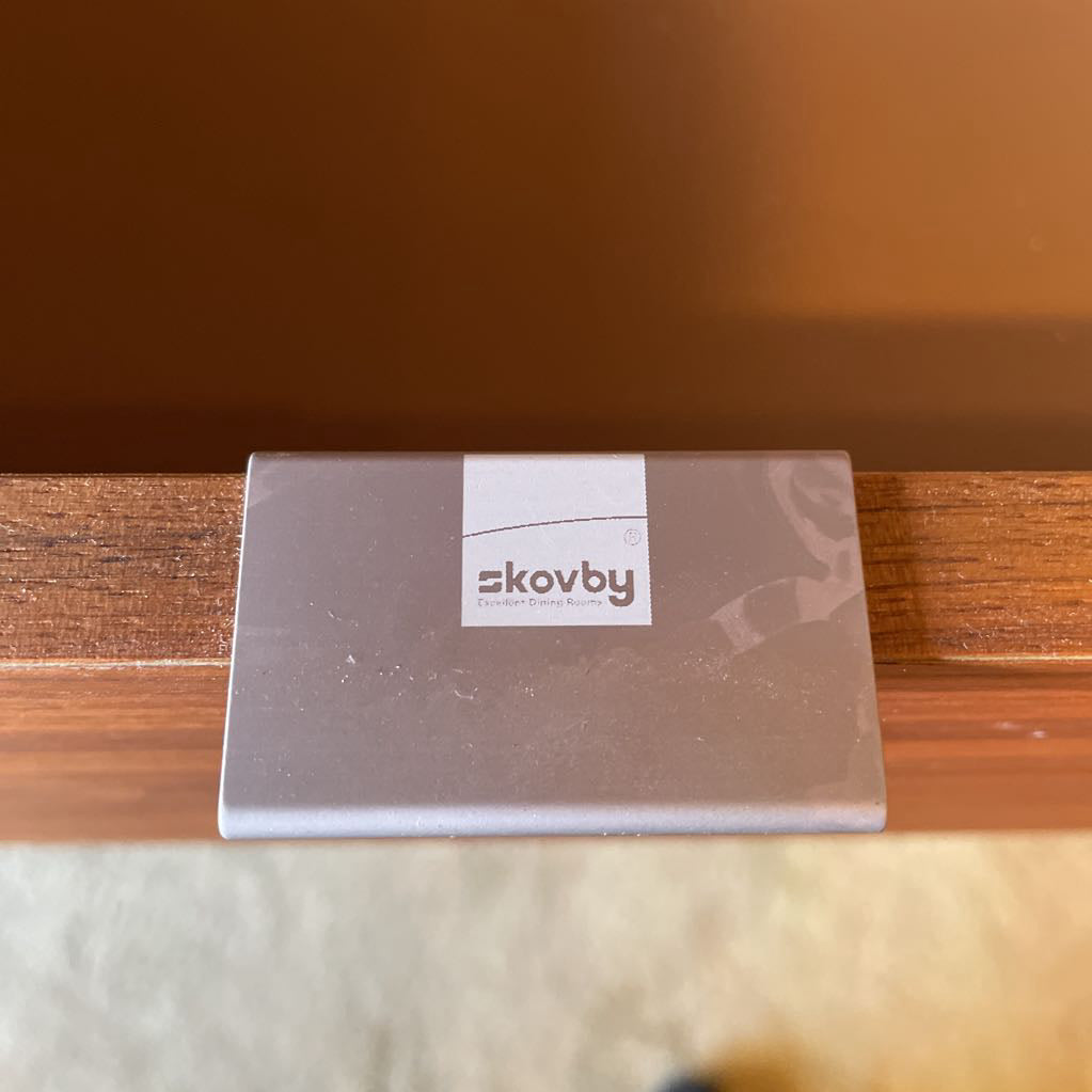 Skovby Walnut Narrow Cabinet w Display Shelf