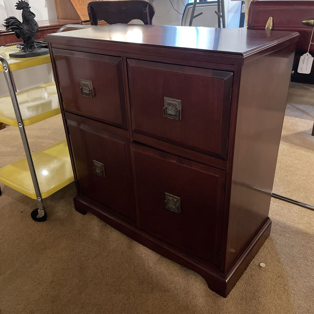 Dark Wood 4 Door Cube Cabinet C CABINETS