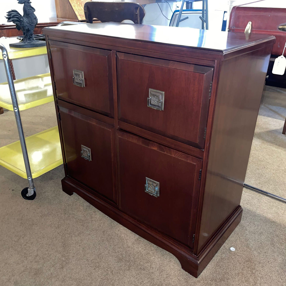 Dark Wood 4 Door Cube Cabinet C CABINETS