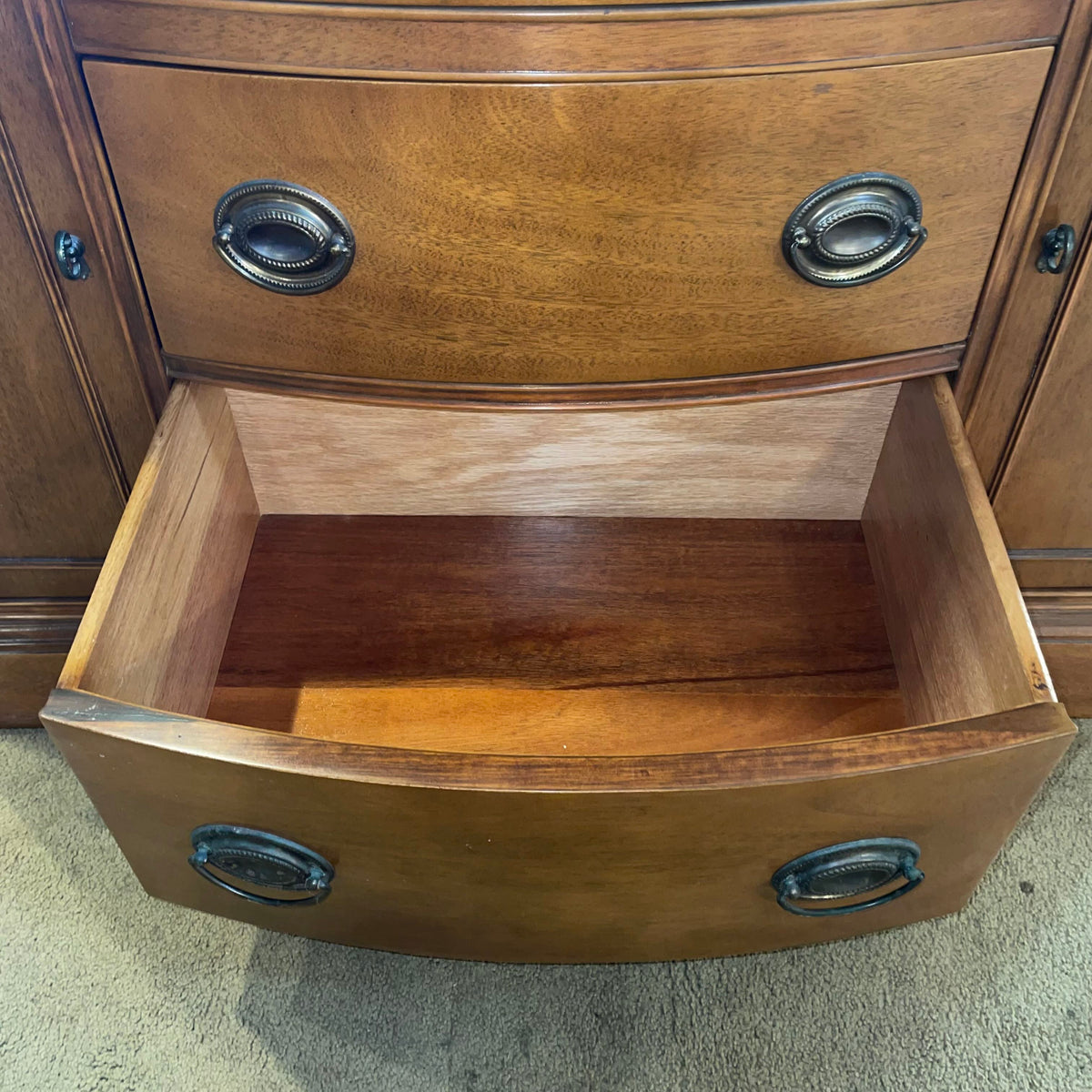 Warm Wood American Traditional China Cabinet