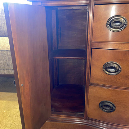 Warm Wood American Traditional China Cabinet