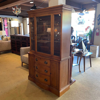 Warm Wood American Traditional China Cabinet