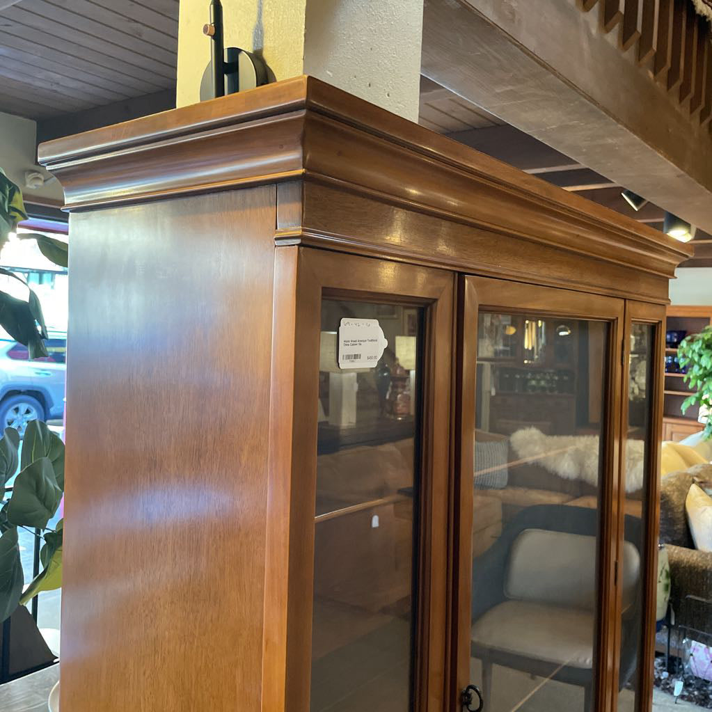 Warm Wood American Traditional China Cabinet