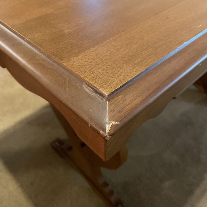 Butterfly Leaf Curved Trestle Console Table AS IS C CONSOLE TABLES