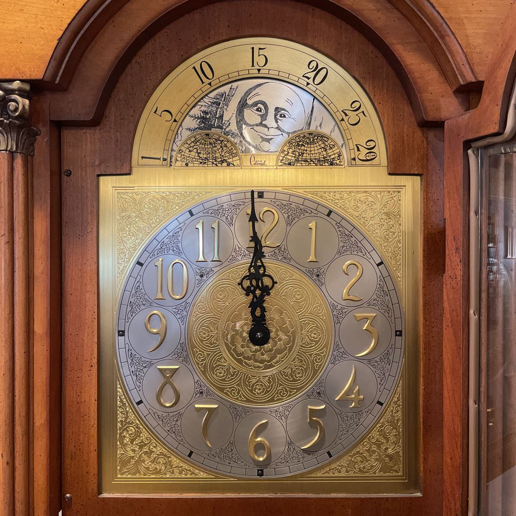 Colonial Celestial Grandfather Clock UNIQUE FINDS