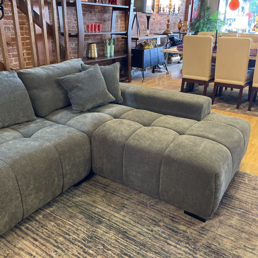 Charcoal Tufted RAF Sectional U SECTIONALS RAF
