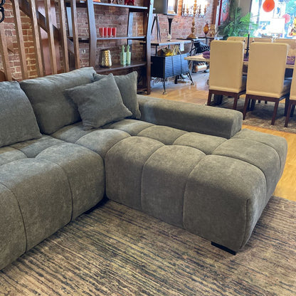 Charcoal Tufted RAF Sectional U SECTIONALS RAF