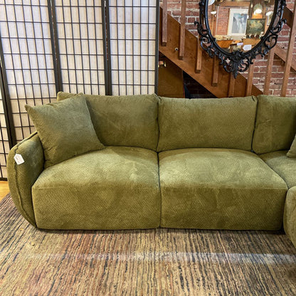 Green Fabric Modular Sectional U SECTIONALS CORNER