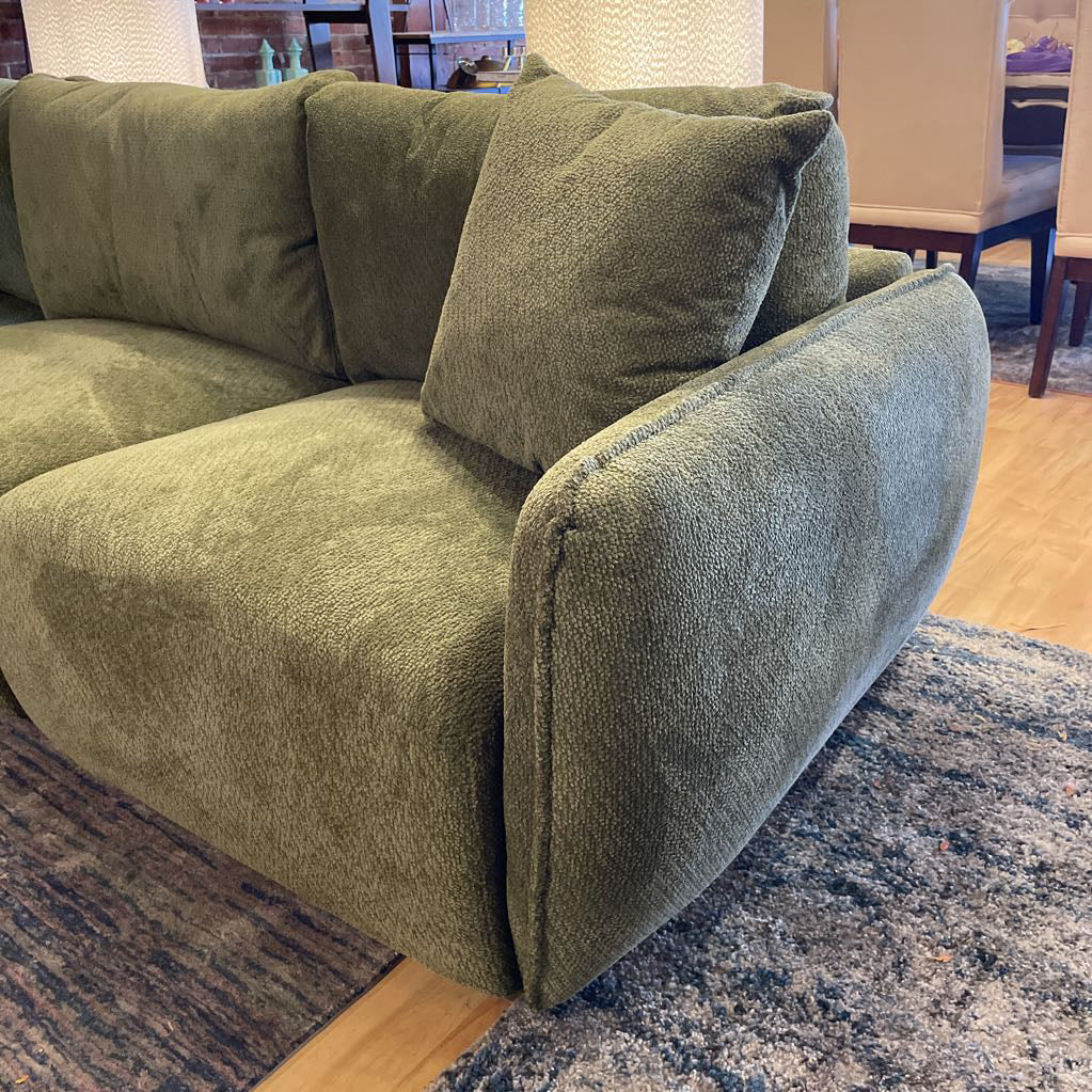 Green Fabric Modular Sectional U SECTIONALS CORNER
