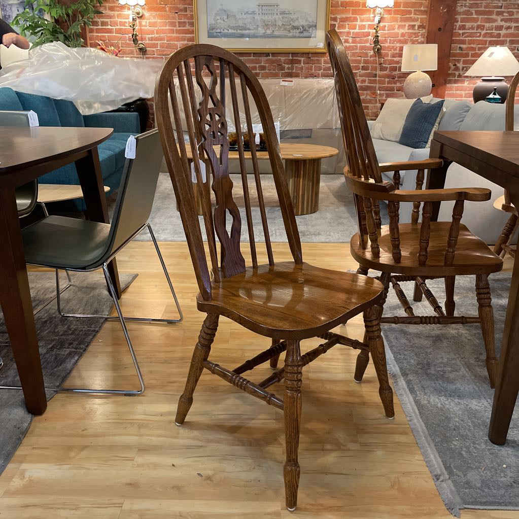 Oak Spindle Back Dining Chair SET OF 6 C DINING CHAIRS