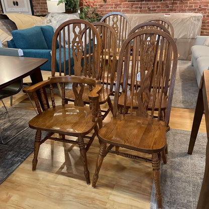 Oak Spindle Back Dining Chair SET OF 6 C DINING CHAIRS