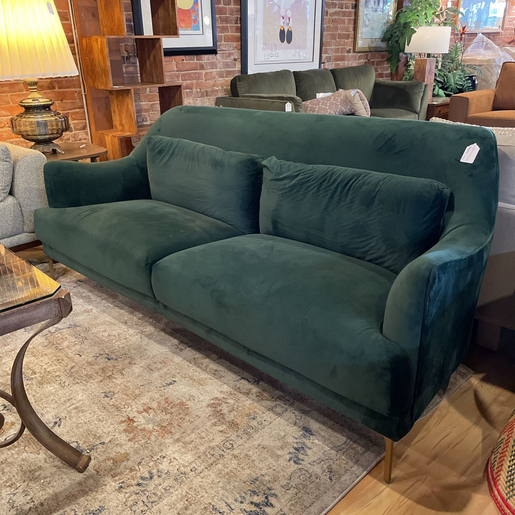 Emerald Velvet High Back 2 Seat Sofe U SOFAS