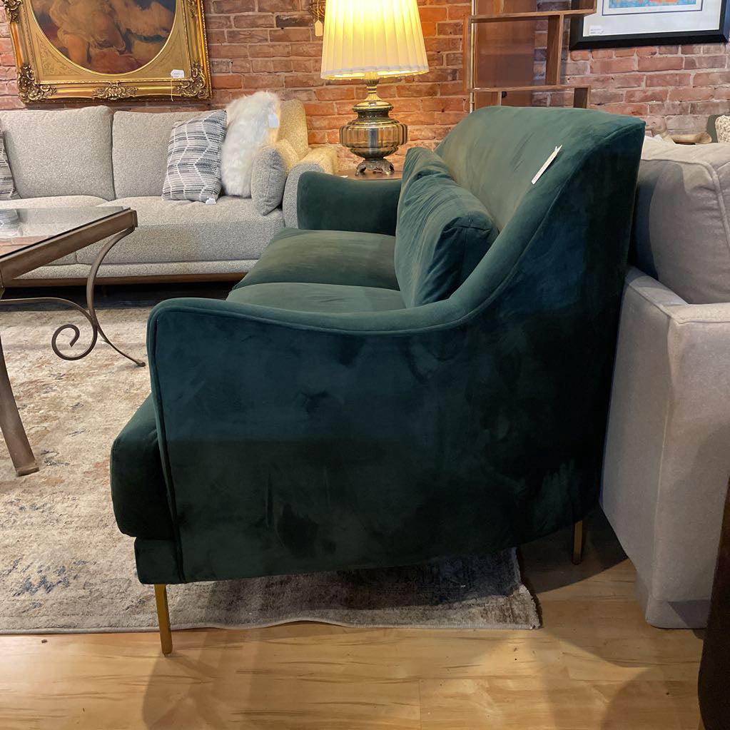Emerald Velvet High Back 2 Seat Sofe U SOFAS