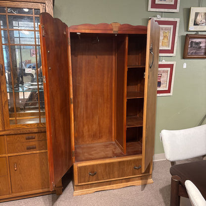 1930's Genuine Art Deco Armoire w/Key