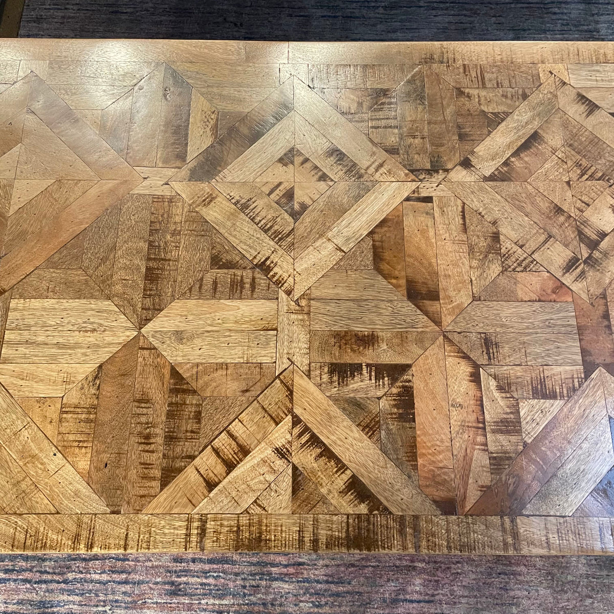 Rustic Industrial Parquet Wood Coffee Table C COFFEE TABLES