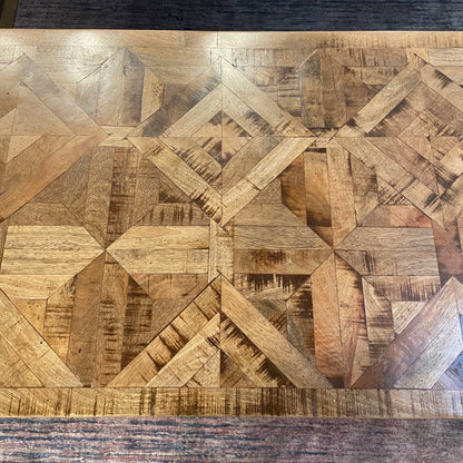 Rustic Industrial Parquet Wood Coffee Table C COFFEE TABLES