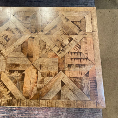 Rustic Industrial Parquet Wood Coffee Table C COFFEE TABLES