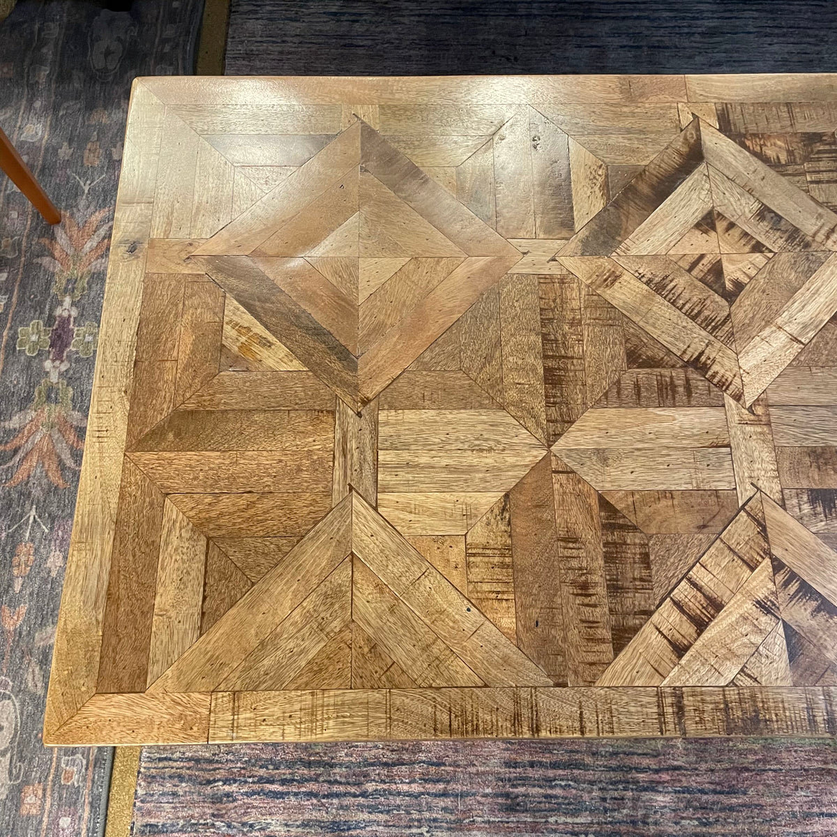 Rustic Industrial Parquet Wood Coffee Table C COFFEE TABLES