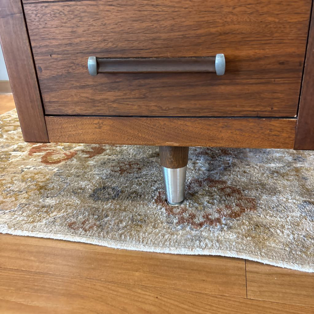Vintage MCM 6 Drawer Executive Desk