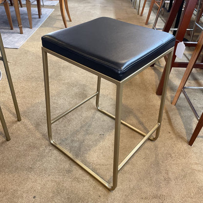 Room & Board Black Seat Brass Finish Stool C STOOLS