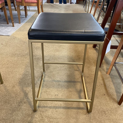 Room & Board Black Seat Brass Finish Stool C STOOLS