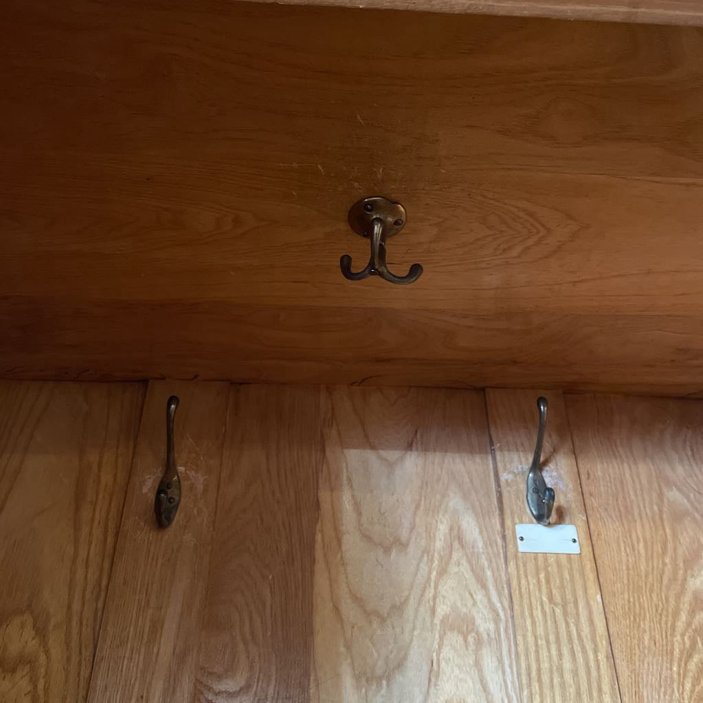 Tall One Drawer Armoire w/ Mirror Door and Key @ Desk