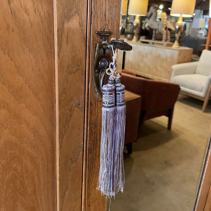Tall One Drawer Armoire w/ Mirror Door and Key @ Desk