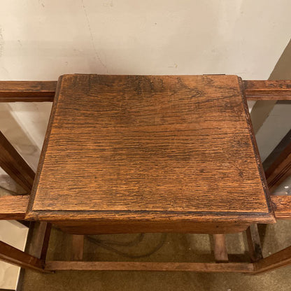 Vintage Hall Tree w/ Mirrors and Tile