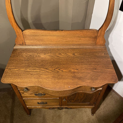 Vintage Oak 3 Drawer 1 Door Washstand