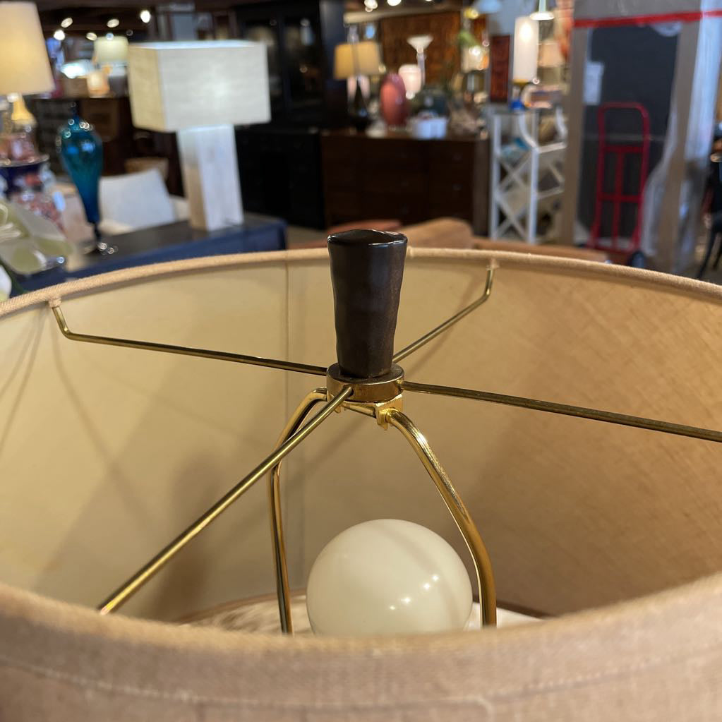 Dark Beveled Base Table Lamp LAMPS