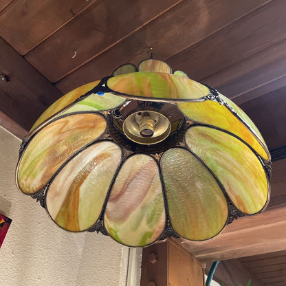 Green/Orange Stained Glass Hanging Light LAMPS