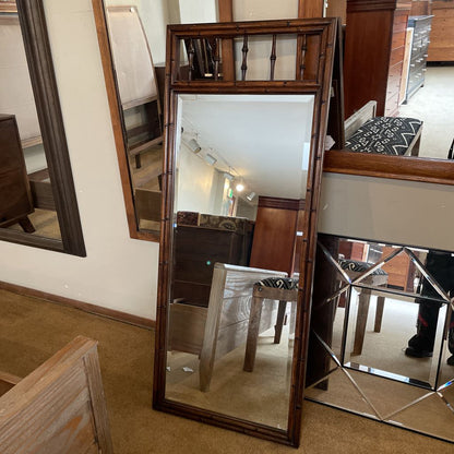 Vint. Faux Bamboo Beveled Mirror C MIRRORS