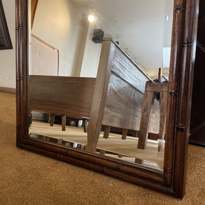 Vint. Faux Bamboo Beveled Mirror C MIRRORS