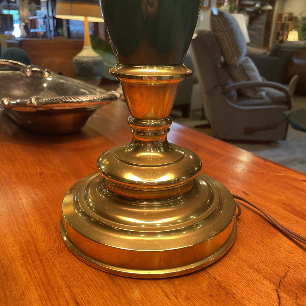 Brass & Green HEAVY Lamp LAMPS