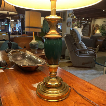 Brass & Green HEAVY Lamp LAMPS
