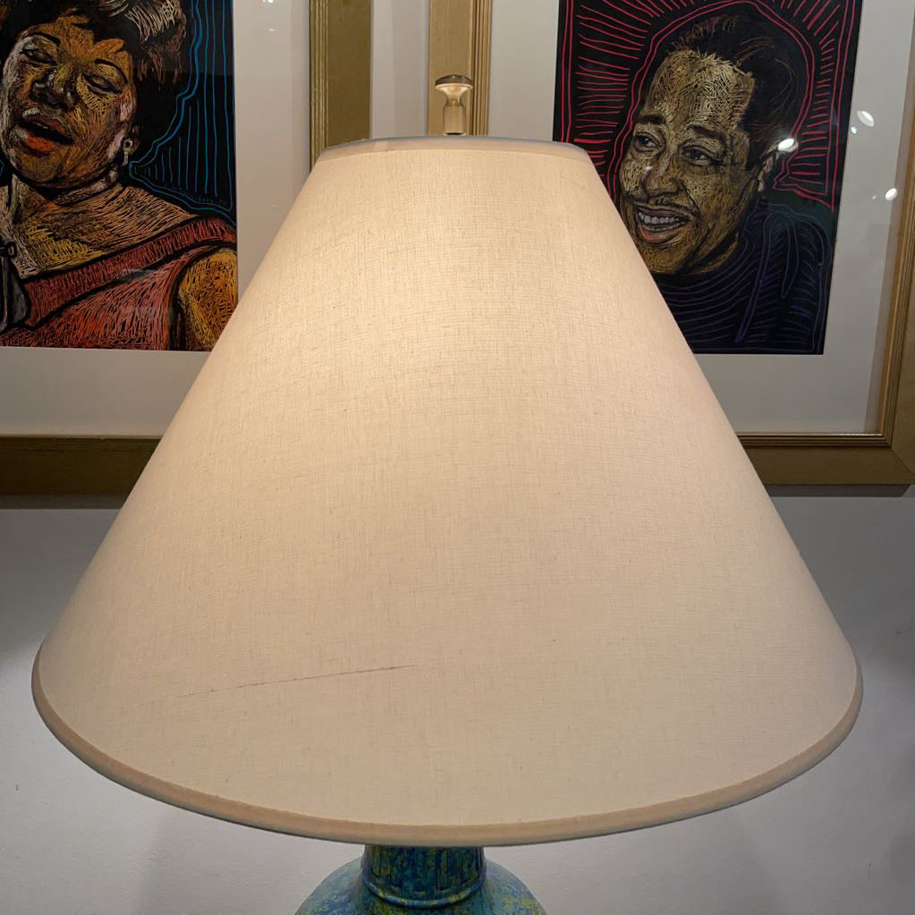 Blue & Green Stippled Lamp LAMPS