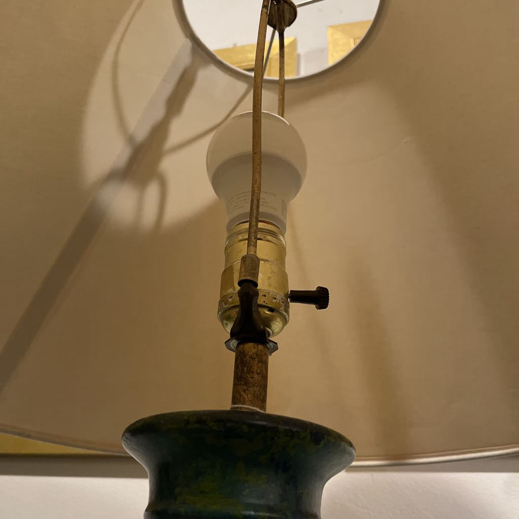 Blue & Green Stippled Lamp LAMPS