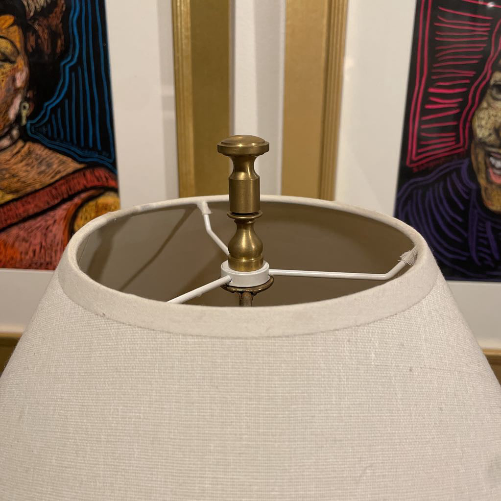 Blue & Green Stippled Lamp LAMPS