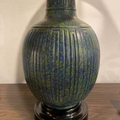 Blue & Green Stippled Lamp LAMPS