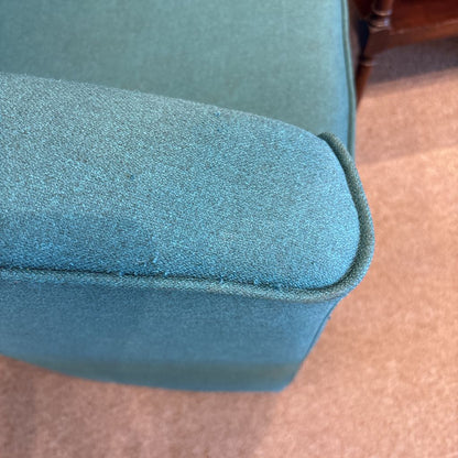 Dania Blue Barrell Swivel Accent Chair