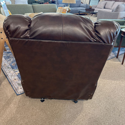 Plush Brown Pleather Rocker Recliner U ACCENT CHAIRS