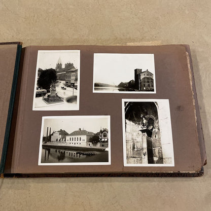 Album of Old German Relatives with Brown Leather Cover UNIQUE FINDS