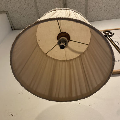 Vintage Brass Floor Lamp with Round Base LAMPS