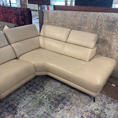 Kasala Top-grain Leather Power Reclining Sectional w/ Chaise