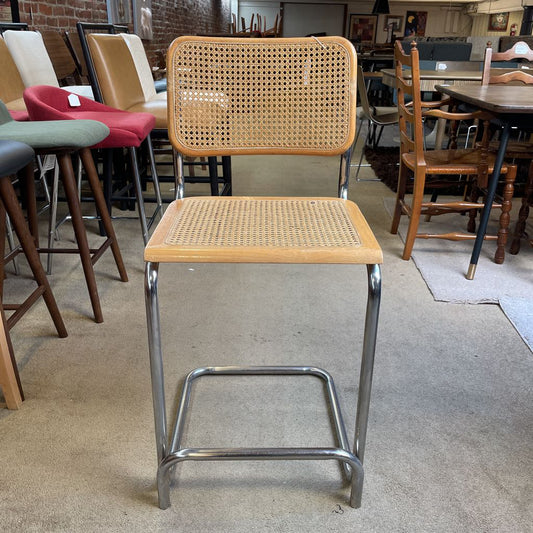 Cesca Style Chrome and Cane Stool C STOOLS