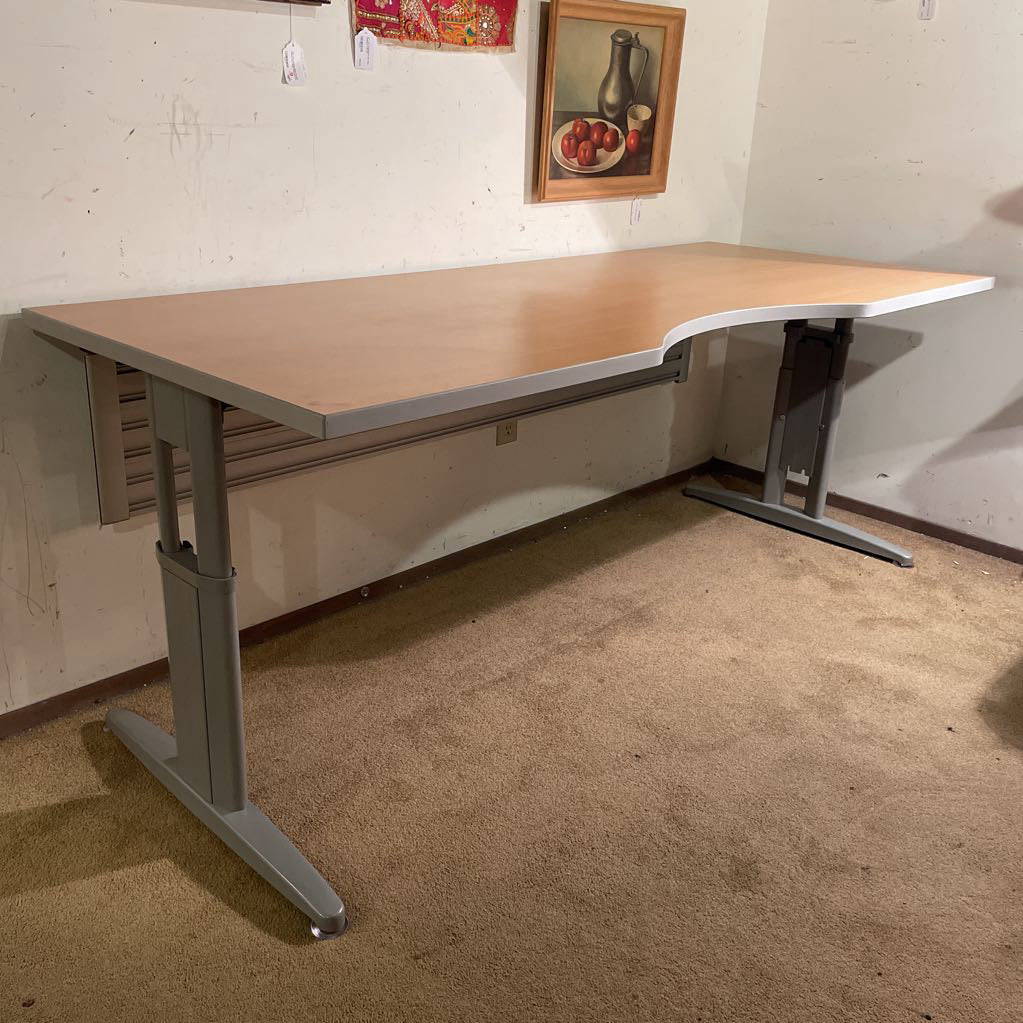 Wide Metal Leg Desk