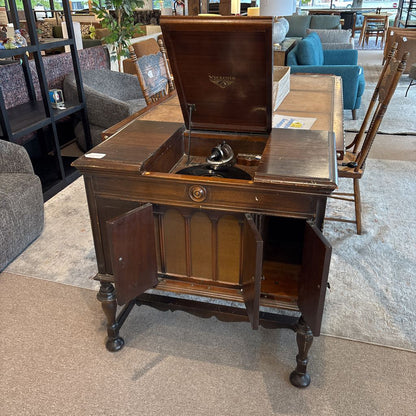 Antique Victor Victrola "Granada" Flat-top Console Phonograph (AS IS) UNIQUE FINDS