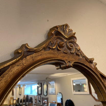 Large Oval Mirror with Fancy Gold Frame C MIRRORS