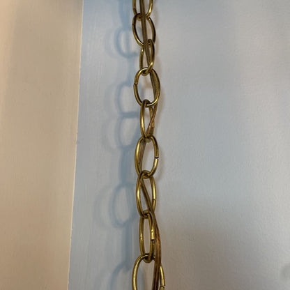 Smoke Glass Panels Vintage Hanging Light